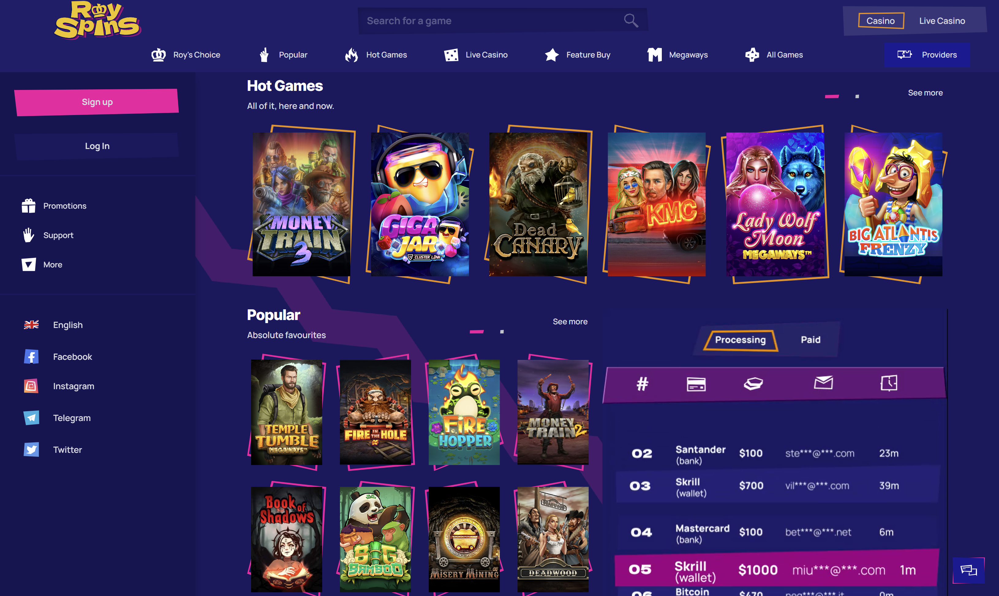 royspins internetinis kazino