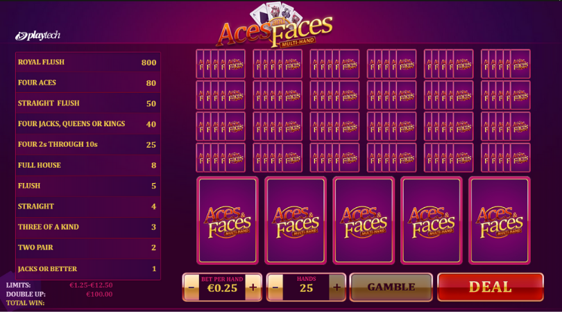 video-poker-Aces-and-Faces