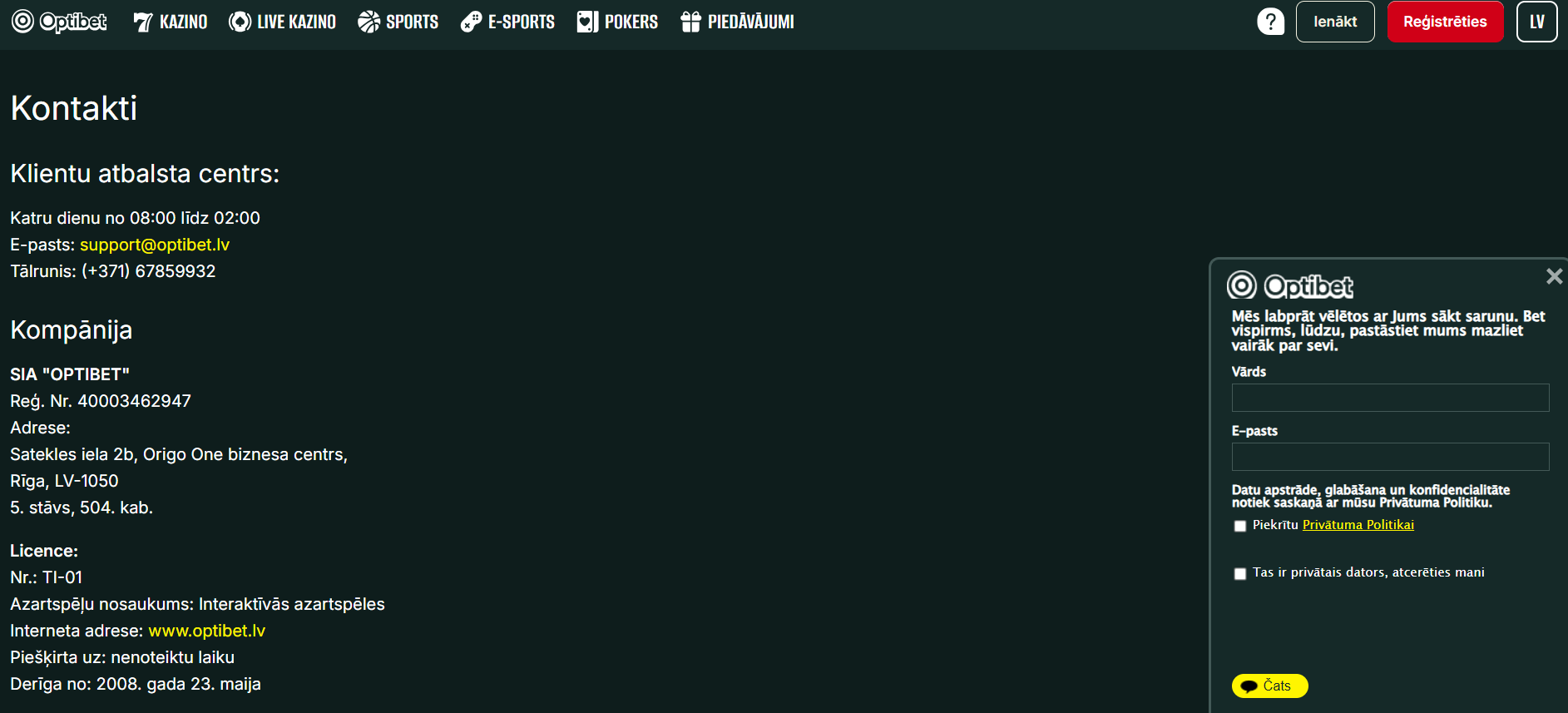 Optibet klientu atbalsts Optibet-klientu-atbalsts
