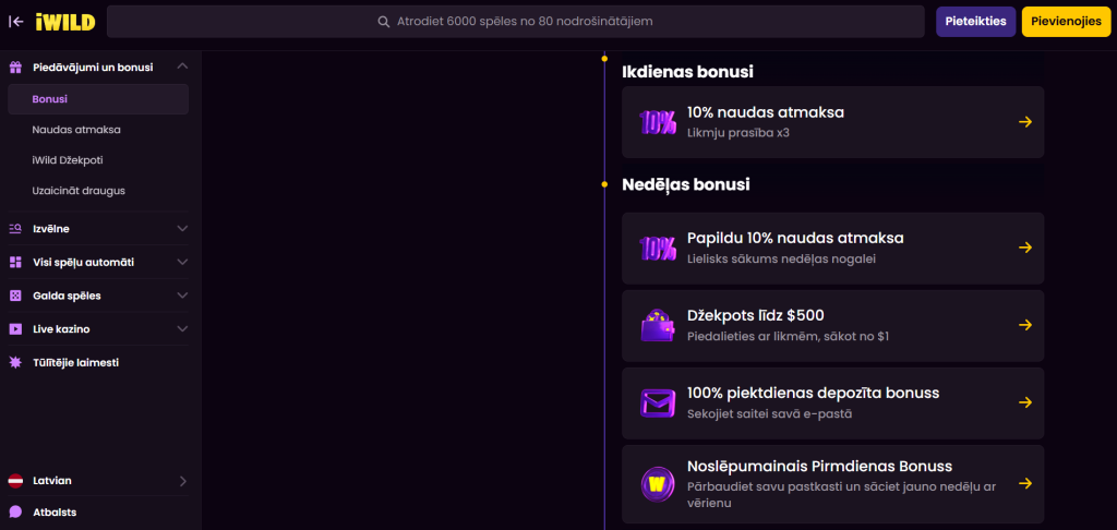 iWild-bonusi