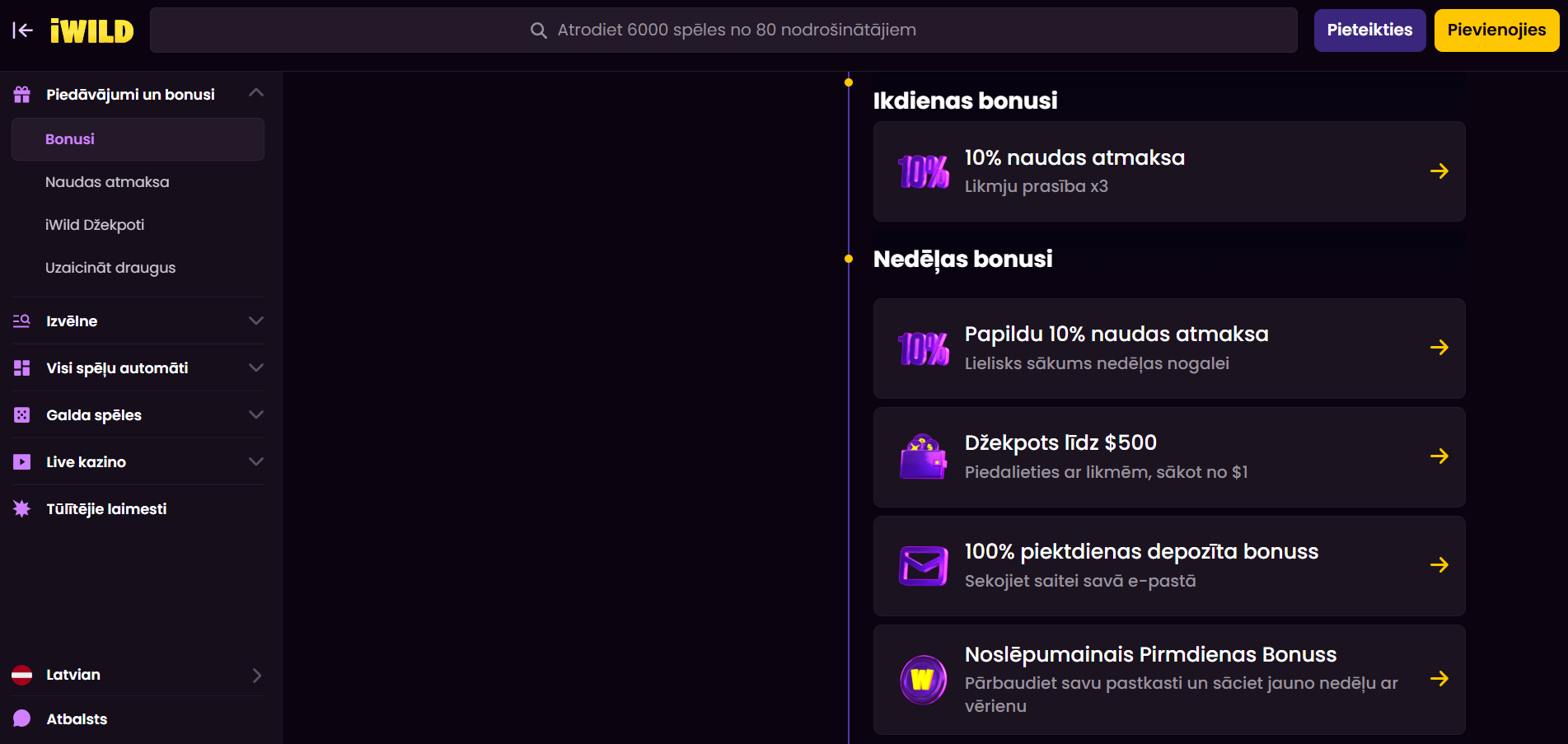 iWild bonusi iWild-bonusi