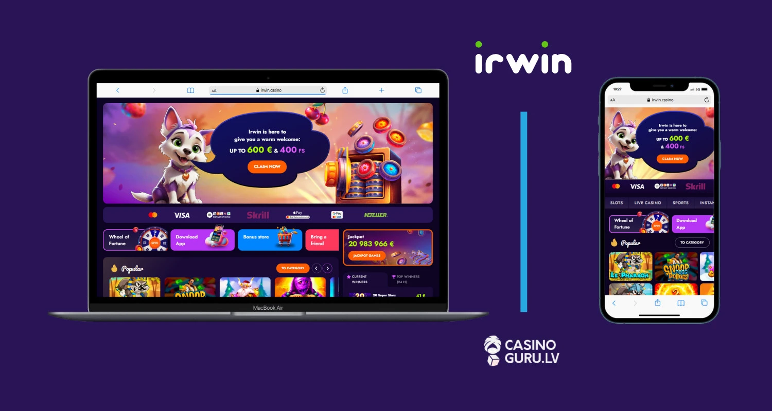 Irwin.Casino Irwin.Casino-kazino-pārskats