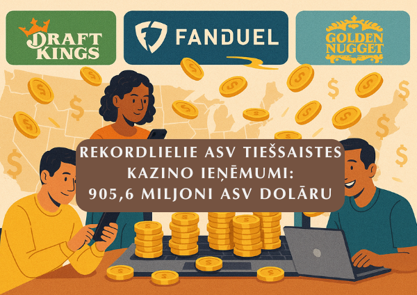 ASV Online kazino pārspēja rekordus ar $905,6 milj. ieņēmumiem