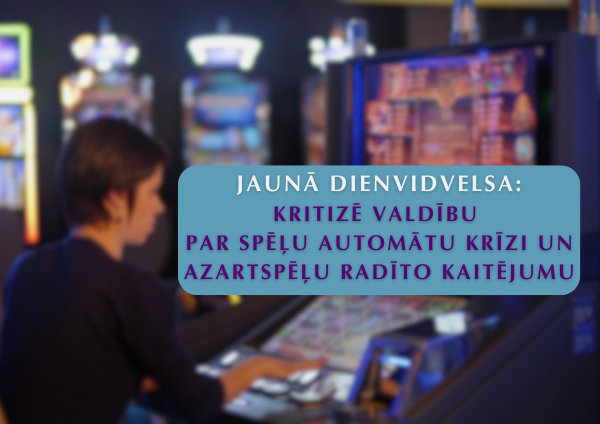 NWS arodbiedrības kritika par azartspēļu krīzi
