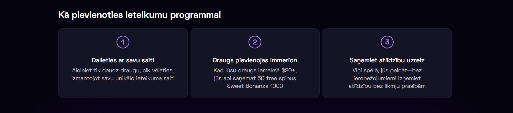 immerion-ieteikuma-programma