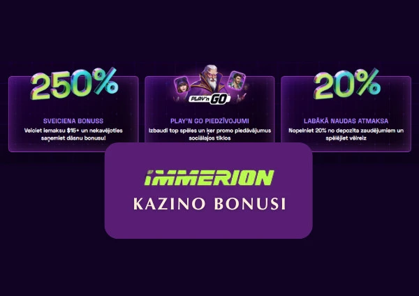 Immerion kazino bonusi