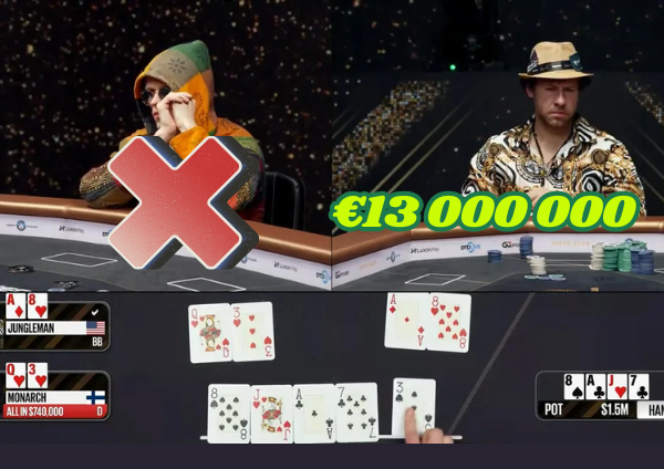Dan Cates sagrauj Monarch un Onyx Club Super High Roller izcīna €13 miljonus