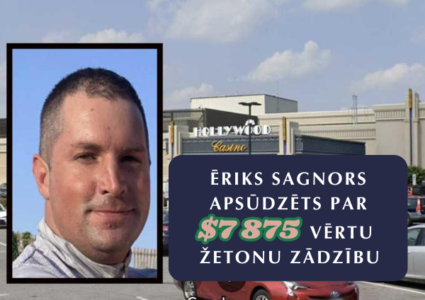 Yorkas kazino dīleris apsūdzēts par $7,800 vērtu žetonu zādzību