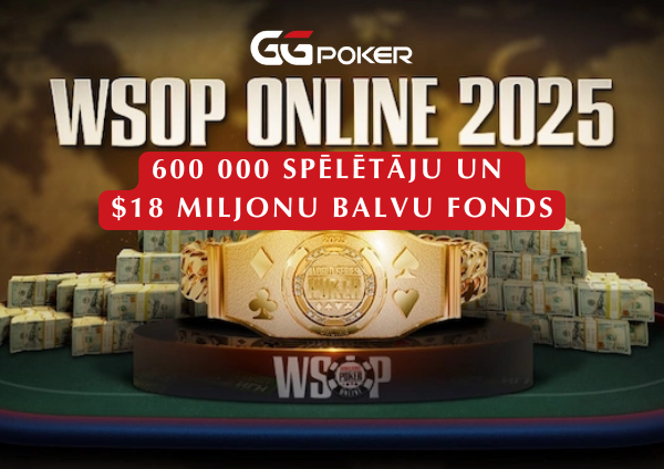 GGPoker rekordiskais tiešsaistes pokera vakars – piedalījās 600 000 spēlētāju