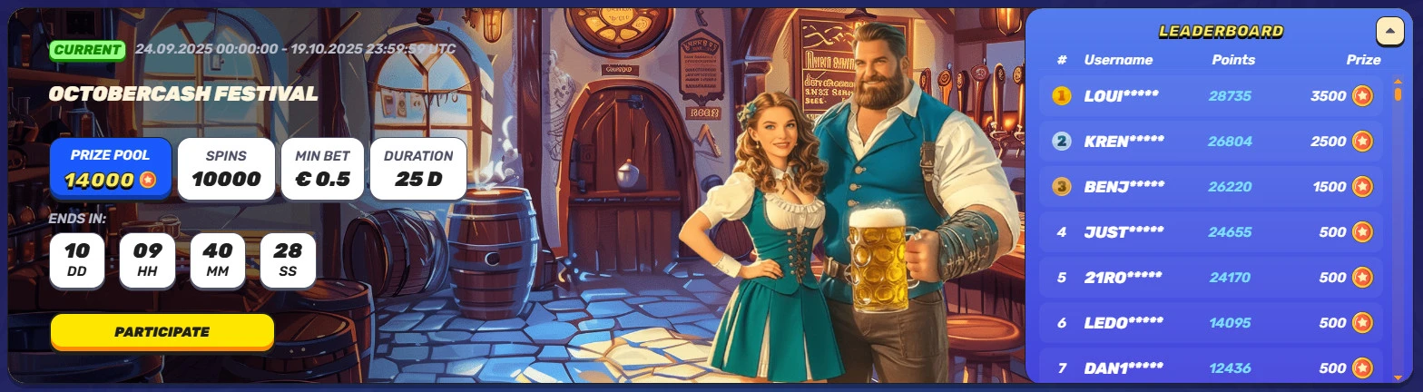 Octobercash turnīrs octobercash-turnirs