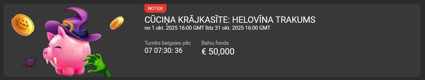 Cūciņa krājkasīte - Piggy tap piggy-tap-cucina-krajkasite-halloween-turnirs