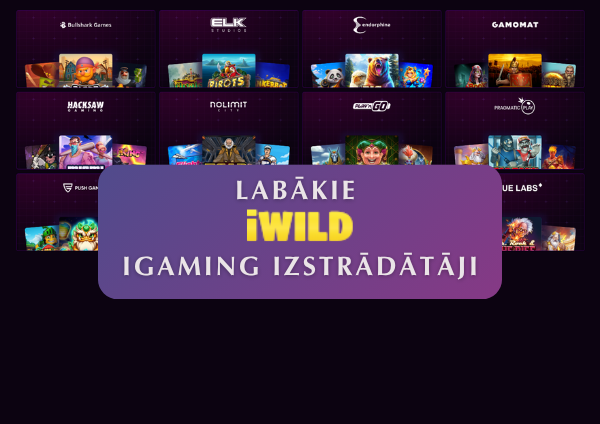 Labākie iWild kazino iGaming izstrādātāji