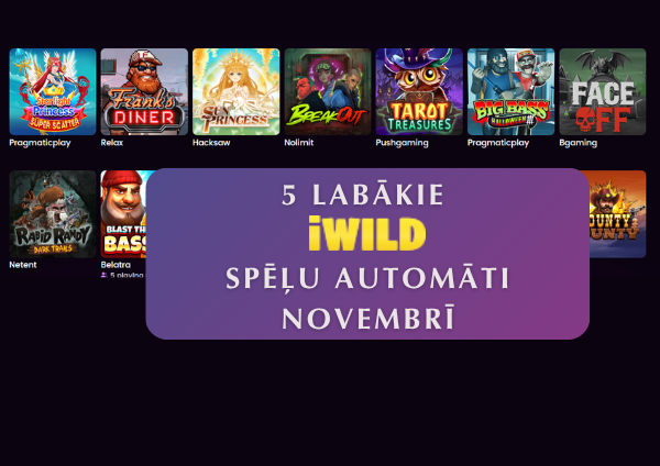 Top 5 iWild spēļu automāti šī novembra hits